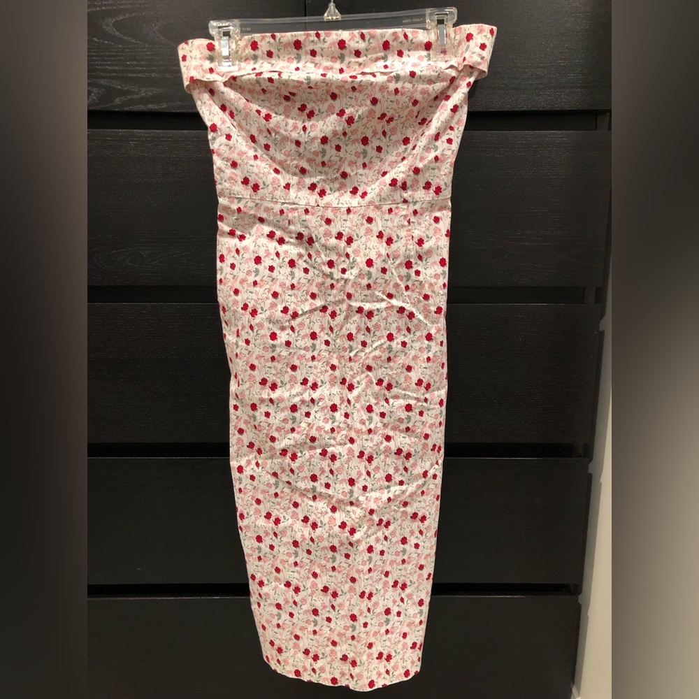 Floral Strapless Dress